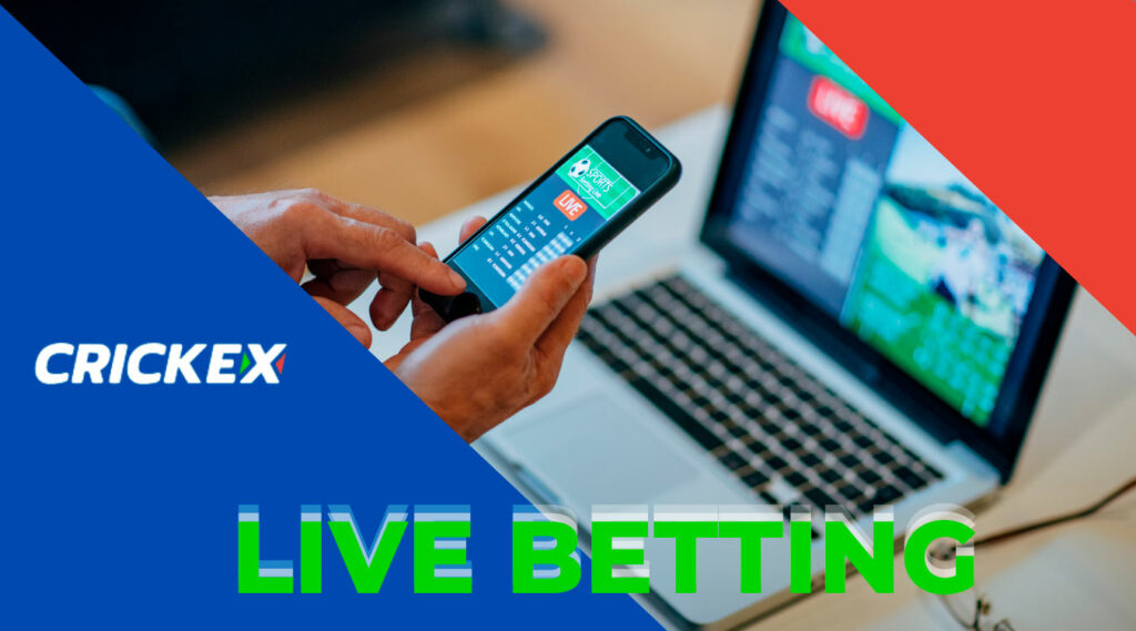 Live Betting line in Crickex betting app